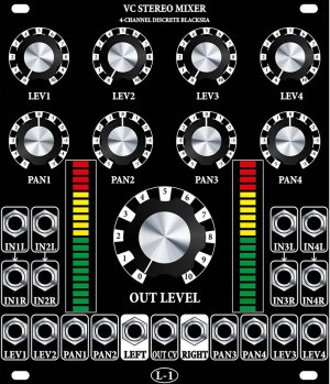 Eurorack Module Discrete VC Stereo Mixer from L-1