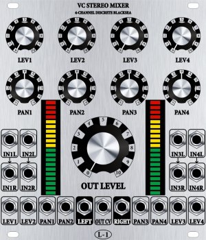 Eurorack Module Discrete VC Stereo Mixer from L-1