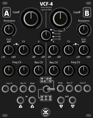 Eurorack Module VCF-4 from Skull & Circuits