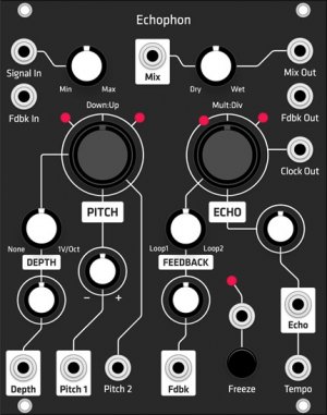 Eurorack Module Echophon (Grayscale black panel) from Grayscale