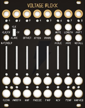 Eurorack Module Voltage Block Black & Gold Panel from Other/unknown