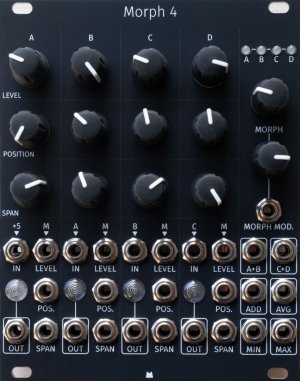 Eurorack Module Morph 4 - Black Panel from Mörk Modules
