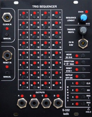 Eurorack Module S-332 Trig sequencer from Ladik