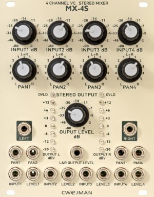 Eurorack Module MX-4S (White) from Cwejman