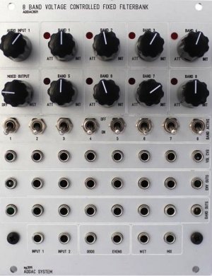 Eurorack Module ADDAC601 VC Fixed Filterbank (Greyface) from ADDAC System