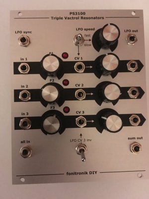 Eurorack Module Fonitronik – Ps3100 Triple Vactrol Resonator  from Other/unknown