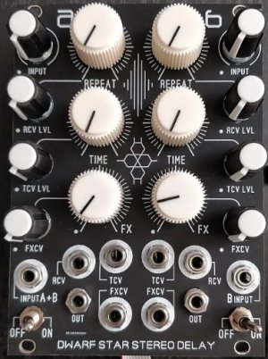 Eurorack Module Dwarf Star Stereo Delay from Blue Lantern Modules