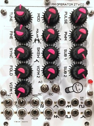 Eurorack Module ZTVCO FM OPERATOR (White Faceplate) from Blue Lantern Modules