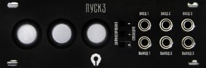 Eurorack Module "Пуск-3" black 1U from Paratek