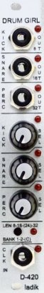 Eurorack Module D-420 Drum Girl from Ladik