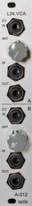 Eurorack Module A-012 Dual Lin VCA from Ladik