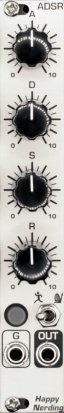Eurorack Module ADSR silver from Happy Nerding