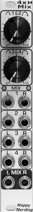 Eurorack Module 4x Stereo Mix  from Happy Nerding