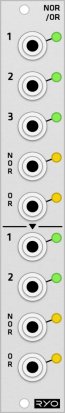 Eurorack Module Dual Discrete NOR/OR from RYO