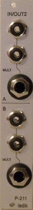 Eurorack Module P-211 IN/OUT2 jacks/mult(passive) from Ladik