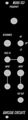Eurorack Module Morg VCF from Barcode Circuits