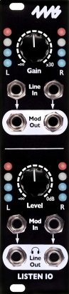 Eurorack Module Listen IO black faceplate from 4ms Company