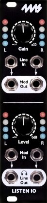 Eurorack Module Listen IO black faceplate from 4ms Company