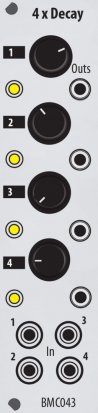 Eurorack Module BMC043 4xDecay from Barton Musical Circuits