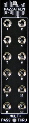 Eurorack Module Mult + Pass Thru from Mazzatron