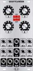 Eurorack Module Quad VCA 12HP from L-1