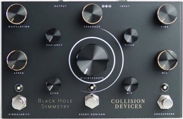 Pedals Module Black Hole Symmetry from Collision Devices