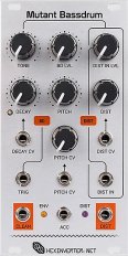 Eurorack Module Mutant Bassdrum from Hexinverter Électronique