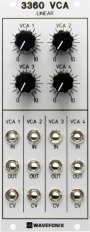 Eurorack Module 3360 Quad Linear VCA from Wavefonix