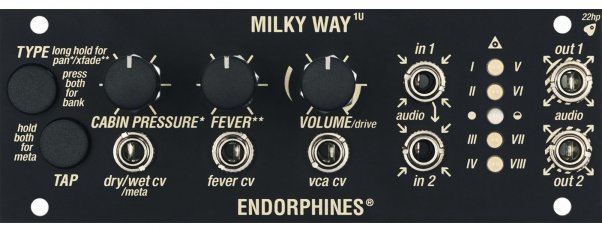 Eurorack Module Milky Way 1U (black) from Endorphin.es