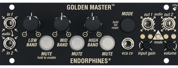 Eurorack Module Golden Master 1U (black) from Endorphin.es