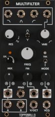 Eurorack Module Multifilter 2 (Black Panel) from Toppobrillo