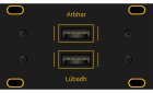 Dusty Clouds - USB EXP 1U Matte Black / Gold panel