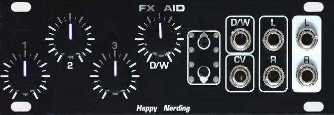 Eurorack Module FX AID 1U black from Happy Nerding