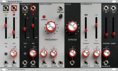 Eurorack Module Sawtooth Stack from Verbos Electronics