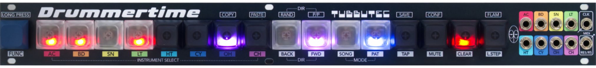 Eurorack Module Drummertime 74HP from Tubbutec