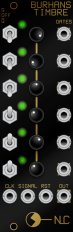 Eurorack Module Burhans Timbre black panel from Nonlinearcircuits