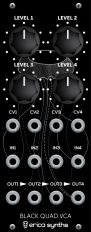 Eurorack Module Black Quad VCA from Erica Synths