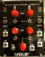 Eurorack Module 281 Dual Function Generator (Barcode panel) / (Modular+ Panel 10HP) from Toppobrillo