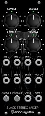 Eurorack Module Black Stereo Mixer from Erica Synths