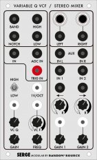 Serge Module Variable Q Filter / Stereo Mixer from Random*Source